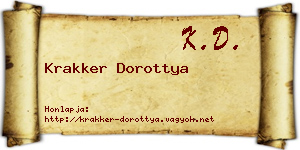 Krakker Dorottya névjegykártya