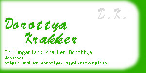 dorottya krakker business card